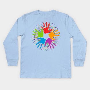 Unity Multi-Color Open Hands Kids Long Sleeve T-Shirt